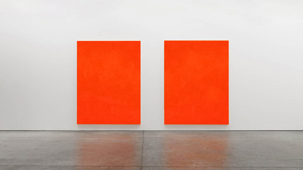 6. Federica Francesconi, untitled diptych, (clickbait), enamel on canvas, 200x150 cm, 2022