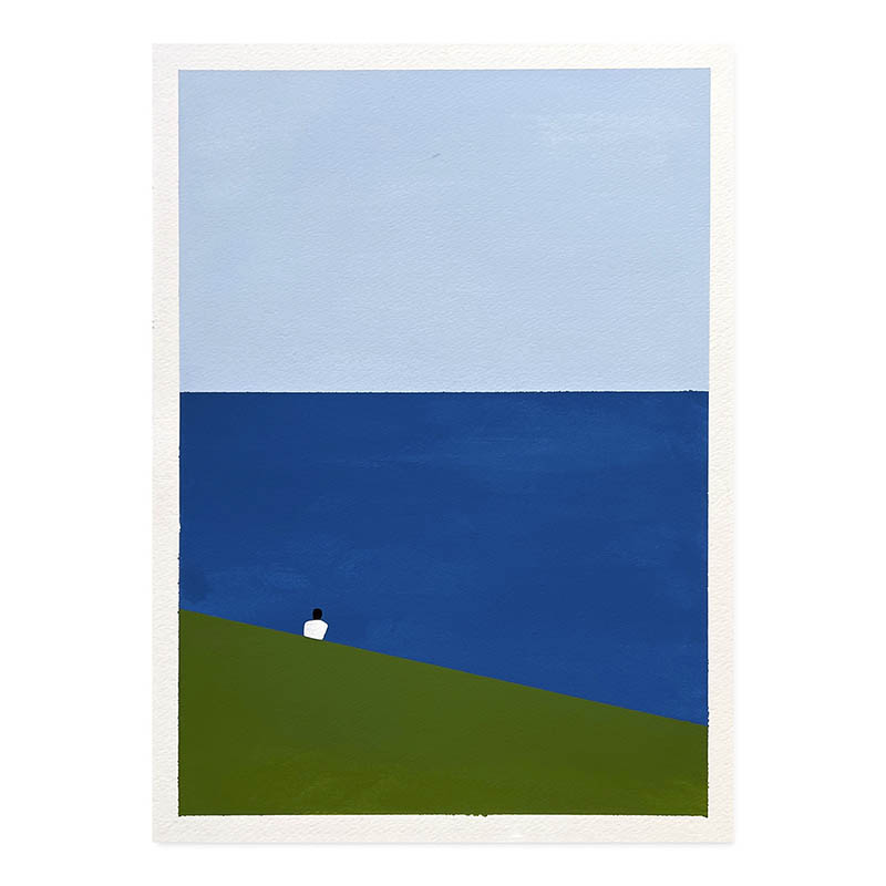 Bodensee, Bregenz; Acrylic-Gouache on paper, 2022, 25,2 * 34,9 cm