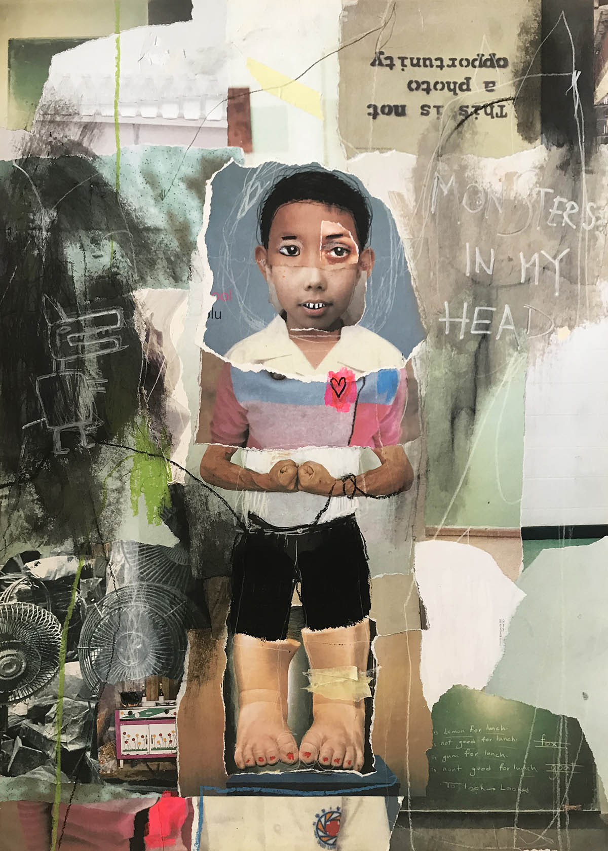 Big Foot, 2024, Mixed Media, 70 × 50 cm. Photo: Courtesy of the artist