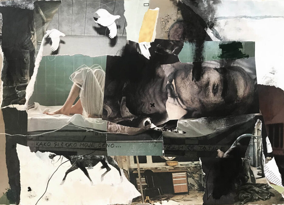 The Chief's Departure, 2024, Mixed Media, 50 × 70 cm. Photo: Courtesy of the artist