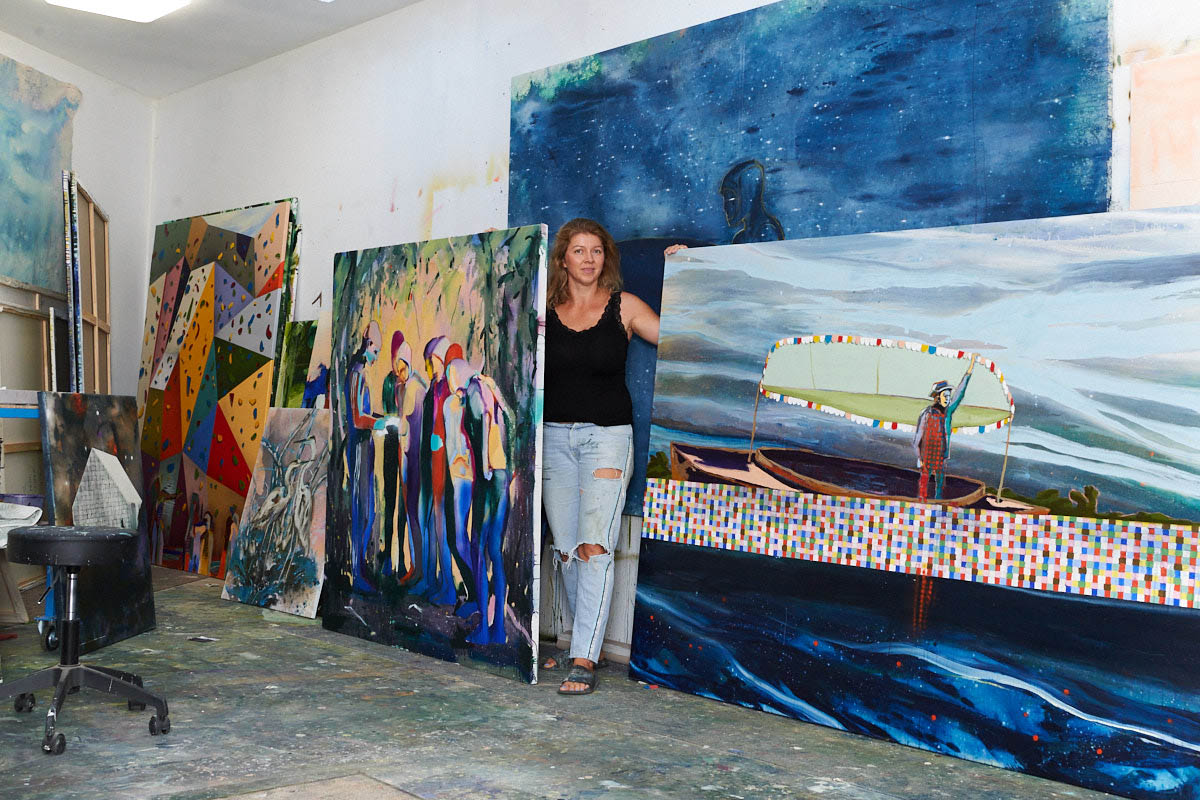 Kristína Mésároš in her studio