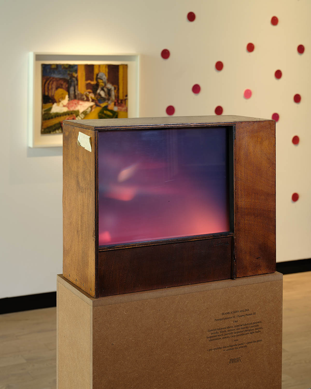 Memory of Touch: Chapter I (The Kunsthalle Praha Collection in Dialogue), Frank Joseph Malina, Passing Planets III, 1966 (front), photo Vojtěch Veškrna.