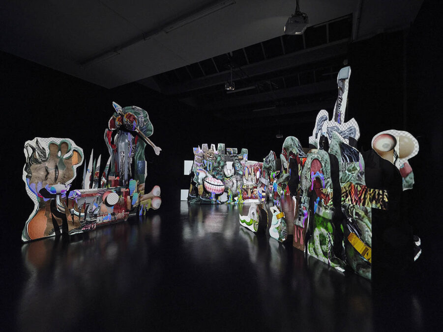 Li Yi-Fan 李亦凡, Boring Gray, 2022–25. Exhibition view of Last Warning at the IAC Villeurbanne. Photo: Thomas Lannes