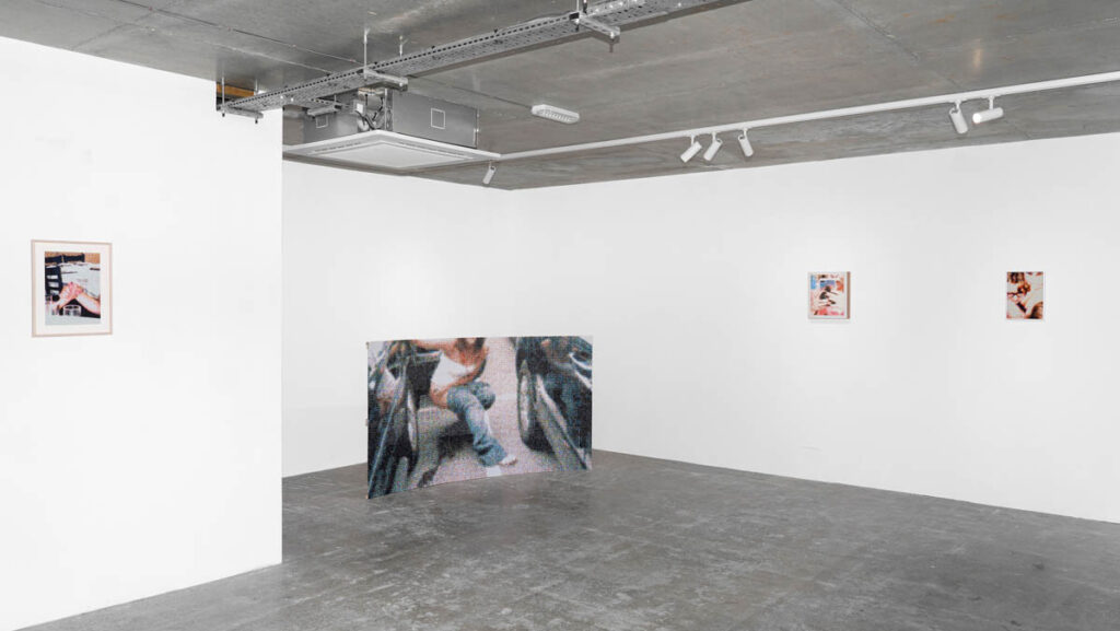 exhibition view. Lily Bunney - girls peeing on cars. Photos: Courtesy of the artist, miłość and Guts Gallery. Photography by Vinx Photography