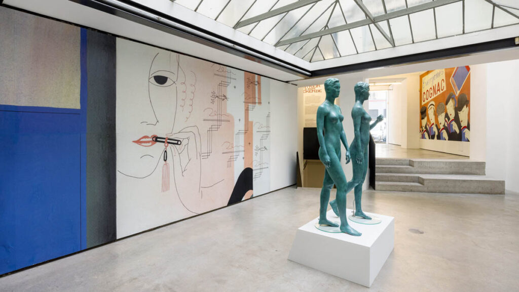 exhibition view: Lucy McKenzie – Orchestrion, fjk3—Contemporary Art Space, 2025. Photo: Lisa Rastl