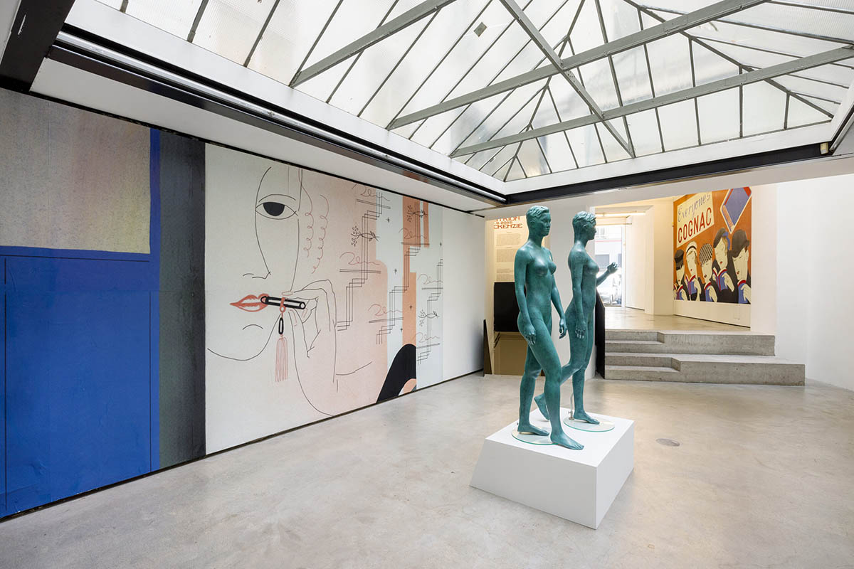exhibition view: Lucy McKenzie – Orchestrion, fjk3—Contemporary Art Space, 2025. Photo: Lisa Rastl