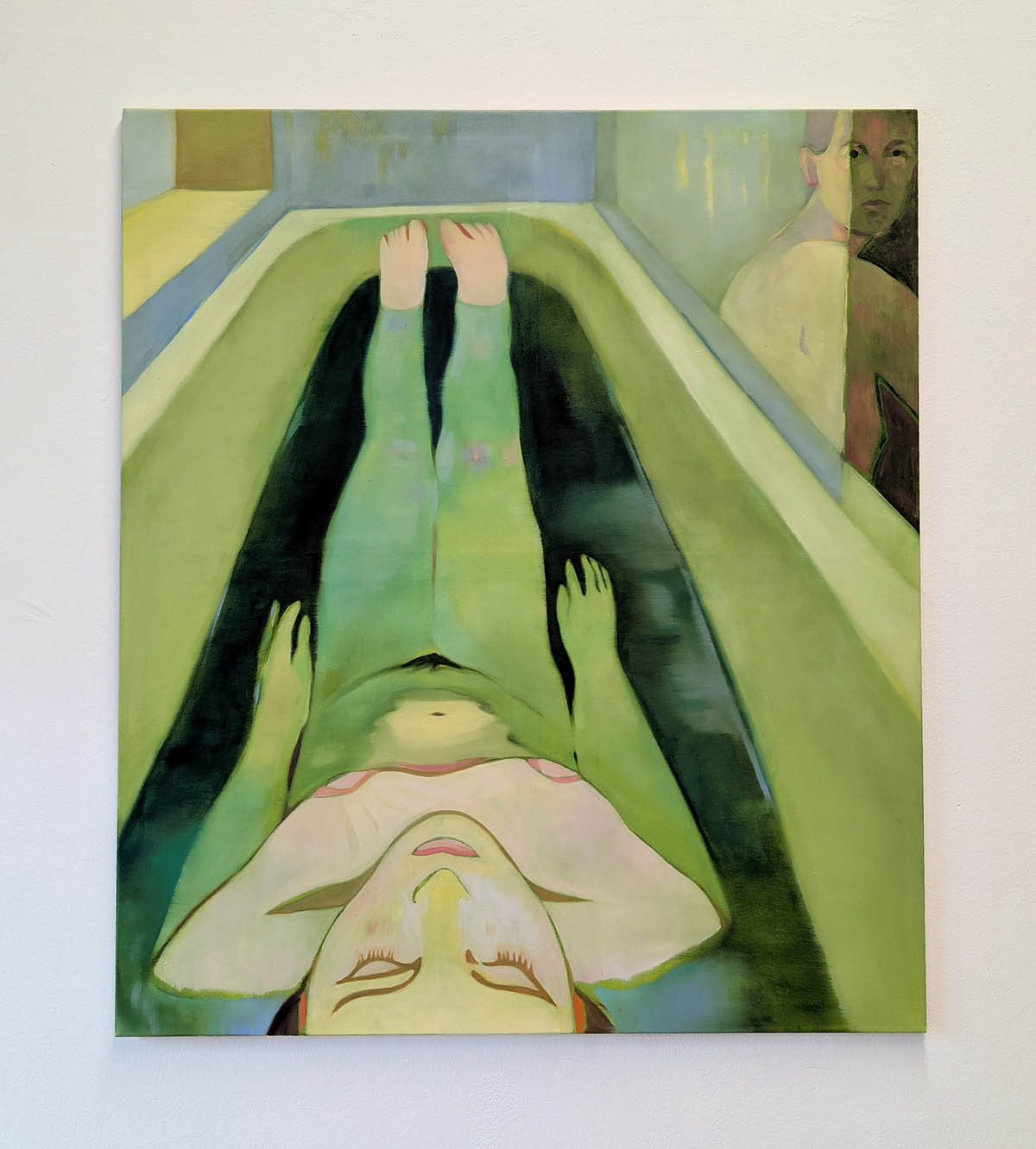 I Do Not Feel Safe to Own a Body, oil on canvas, 2026, courtesy of the artist