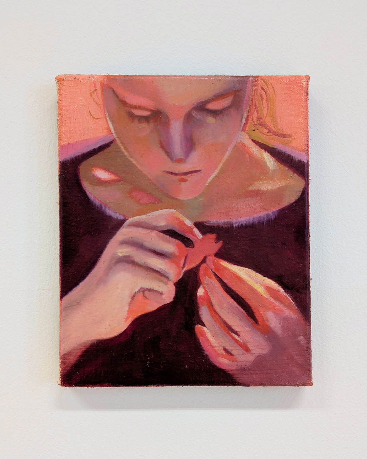 Magdalena Herzog Love Me Not, 2026, oil on canvas, 22 × 18 cm; 8 5/8 × 7 1/8 in, courtesy of the artist