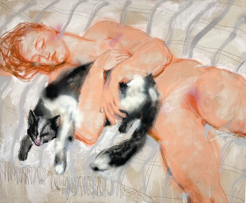 Midday Dream, 140x160 cm, mixed media on canvas, 2023