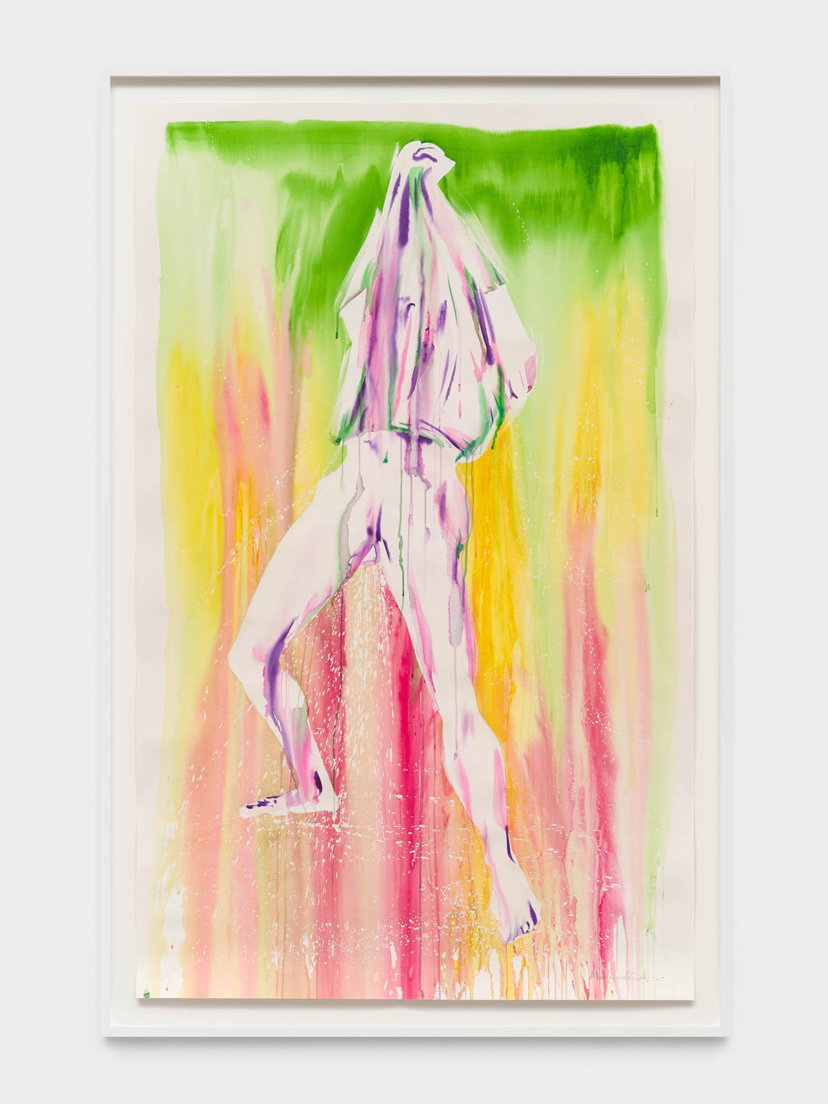 Marianna Simnett, Anasyrma #4, 2025, watercolour on paper. Courtesy the artist and Société, Berlin. Photo Trevor Good