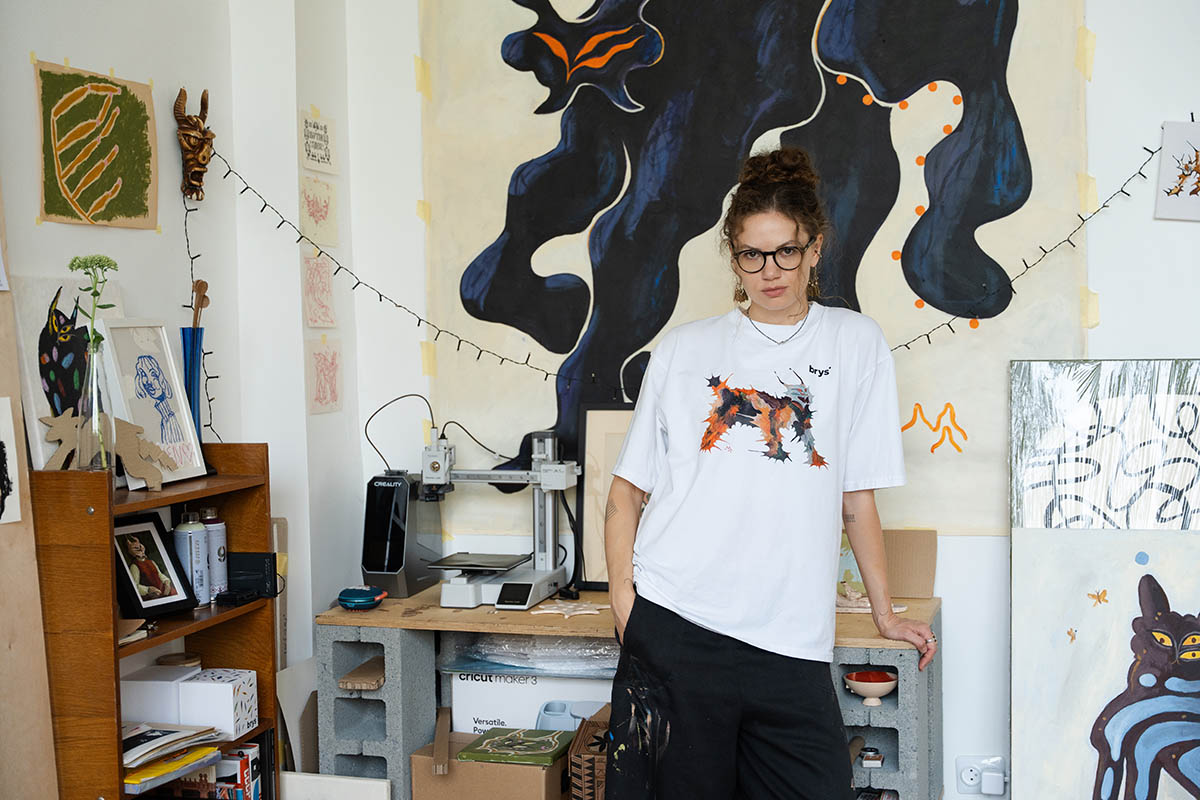 Marta Leshak in her studio. Photo: Halyna Zvarych