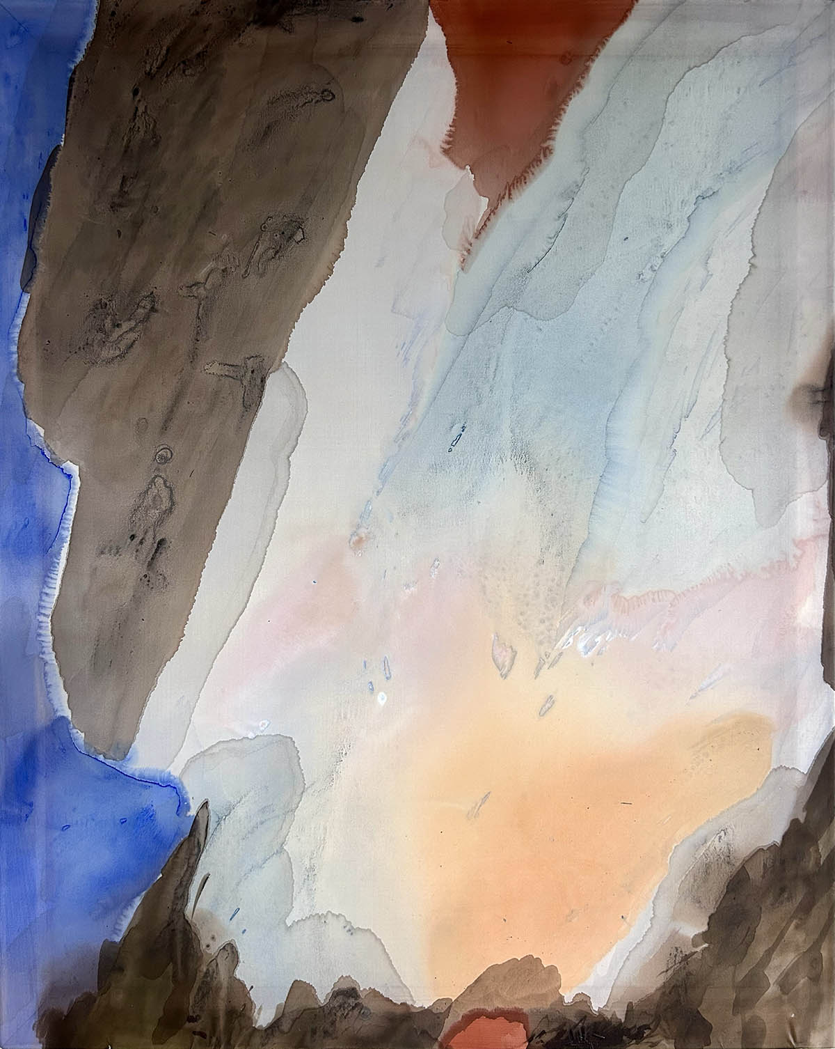 I Thought I Didn’t Have It In Me Anymore / 80 × 100 cm / acrylic on 100% silk / 2025