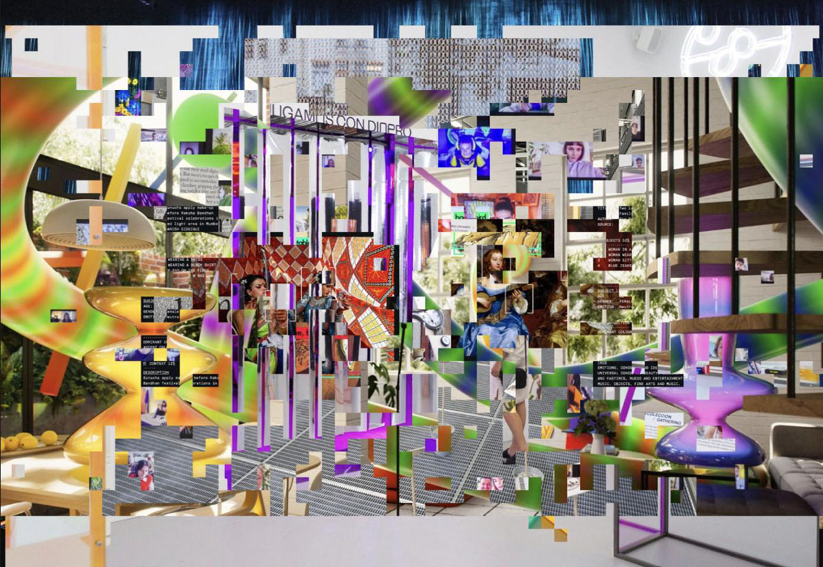 Collage by AIxDESIGN made with found images  and Constraint Systems