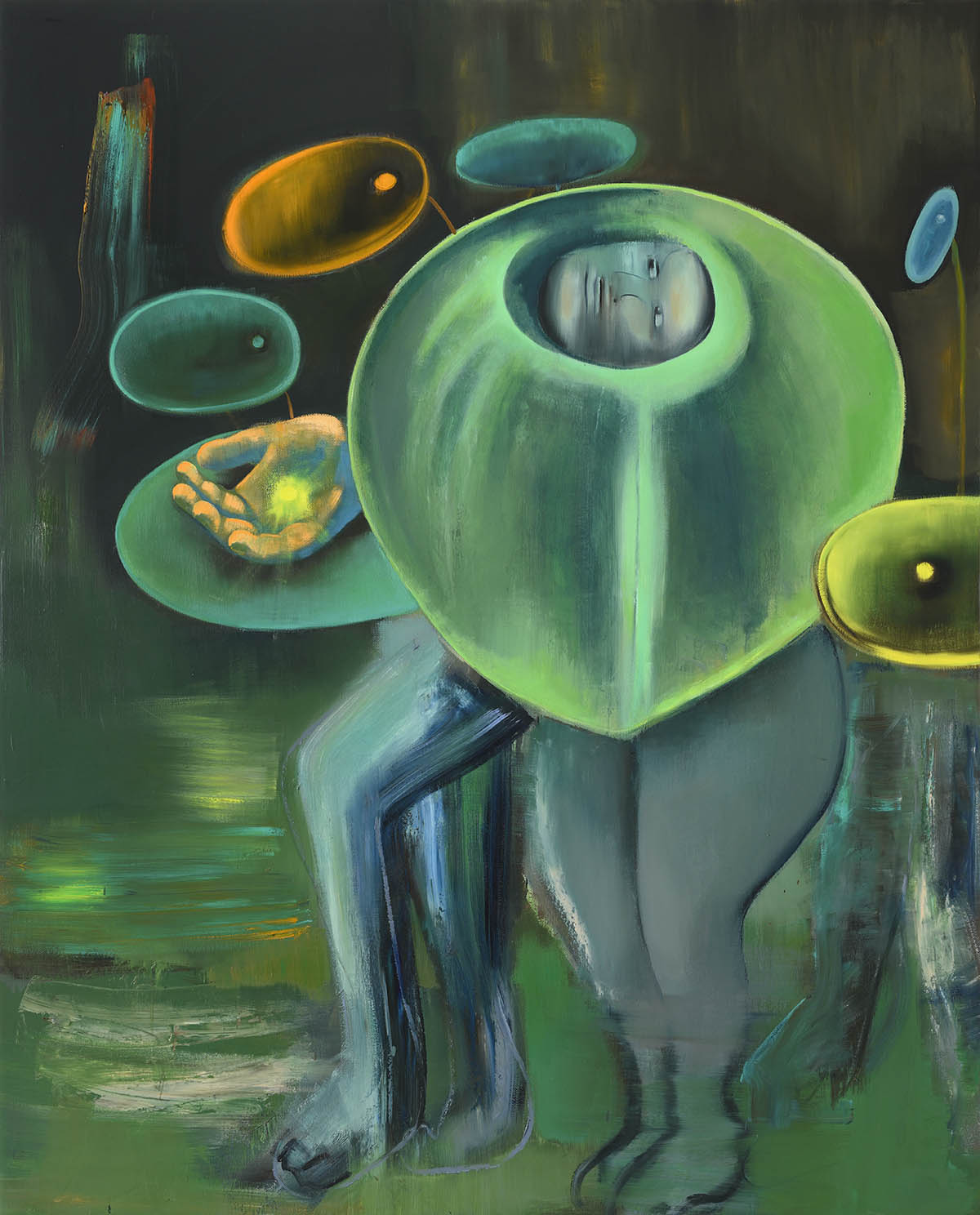 Pilea, 2024, oil on canvas, 180 × 145 cm. Photo: Courtesy by the artist