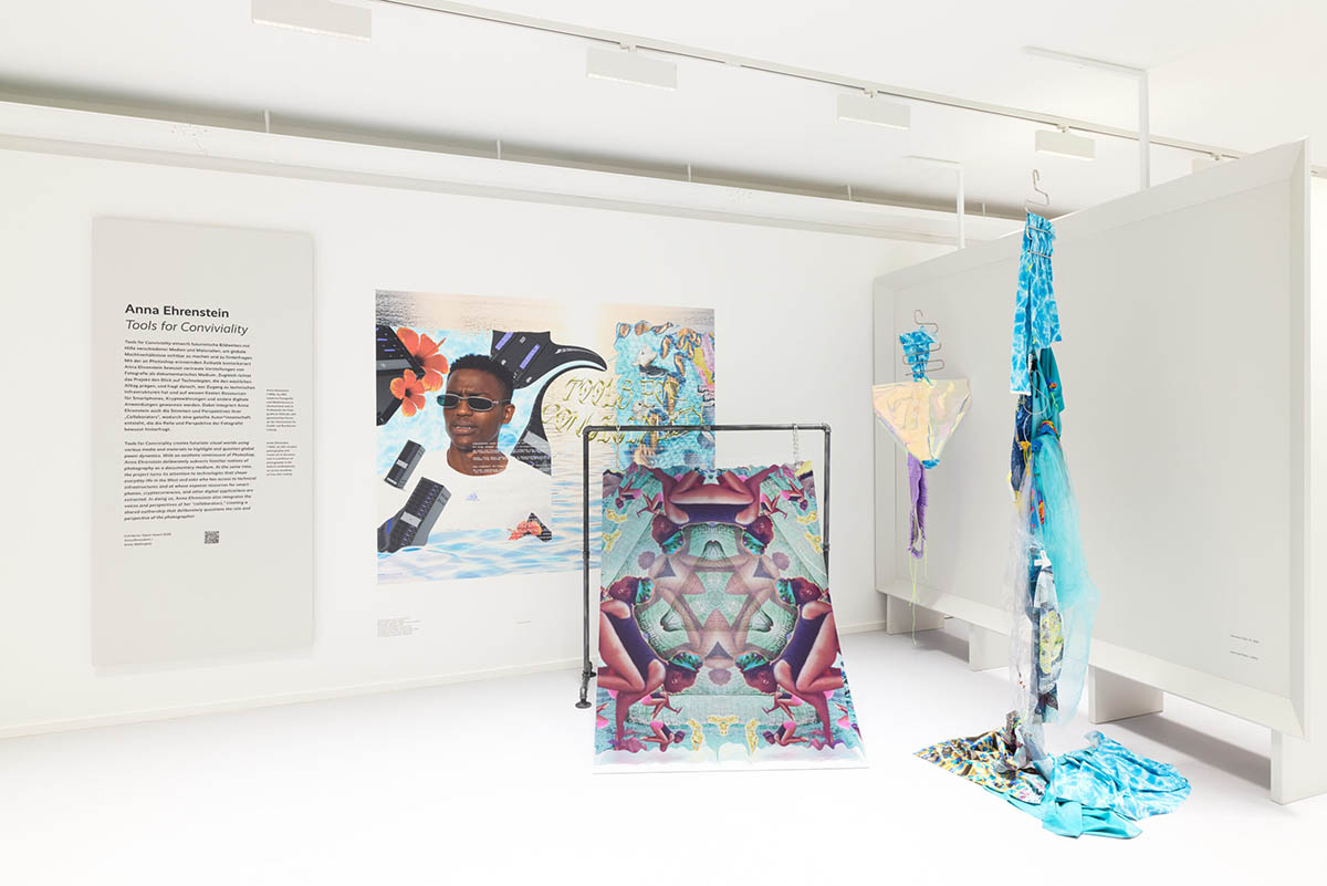 Exhibition view: Photography in Flux: 20 Years of the C/O Berlin Talent Award, Alexander Tutsek-Stiftung, Munich, featuring works by Anna Ehrenstein. © Courtesy of the artist and KOW Berlin, Alexander Tutsek-Stiftung. Photo: Felix Nürmberger