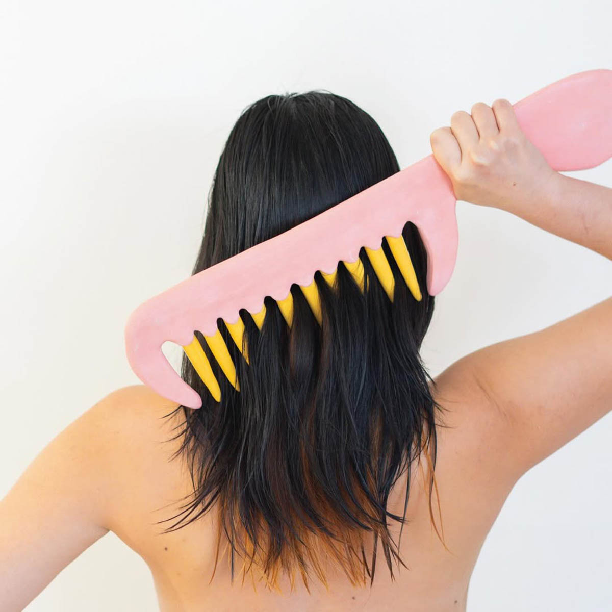 “GRRR” Series Ceramic Sculpture Comb, 2025, 53 × 15 × 2 cm
