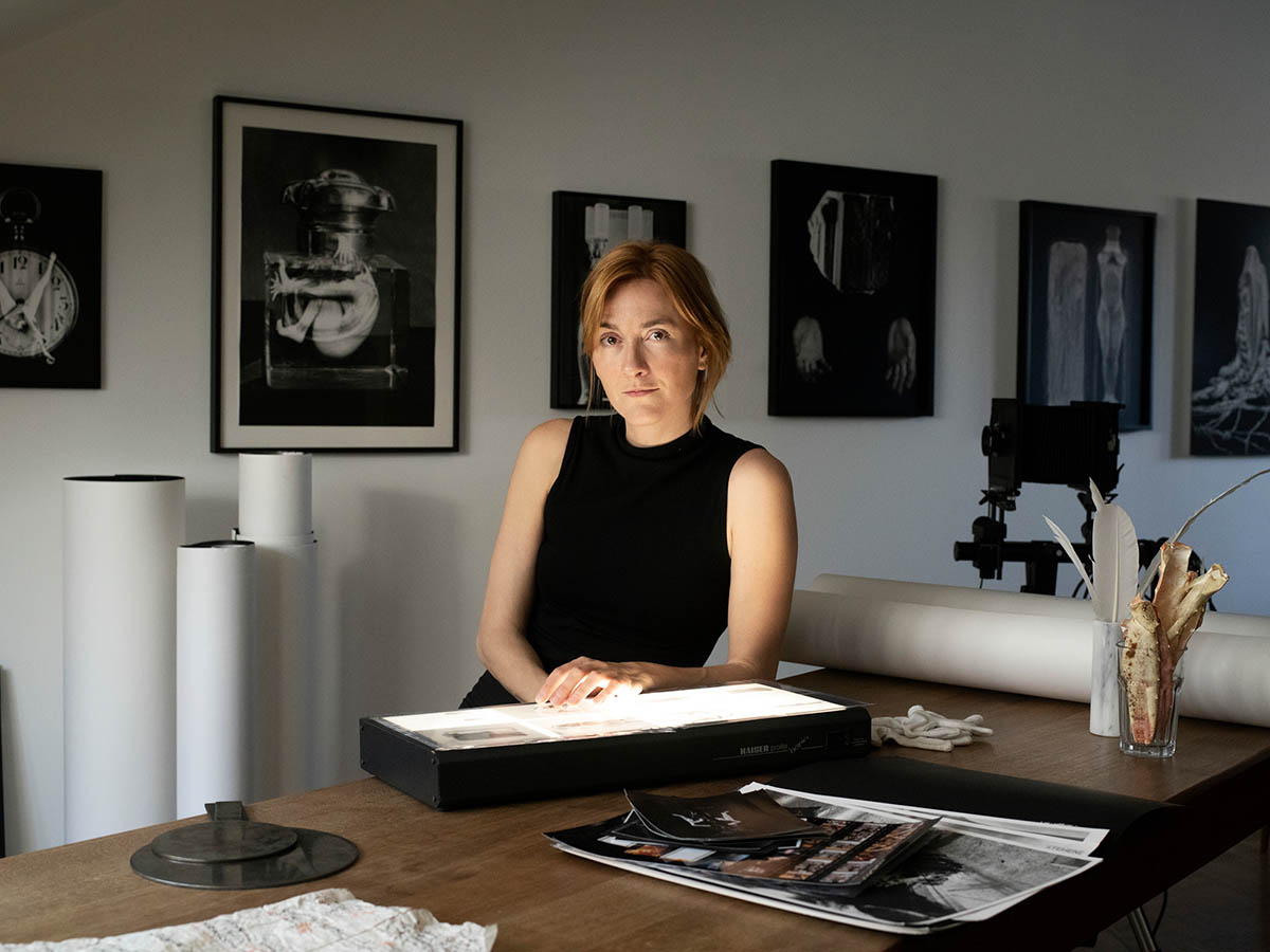 Kathrin Hanga in her studio, Vienna, 2026. Photo: Elsa Okazaki