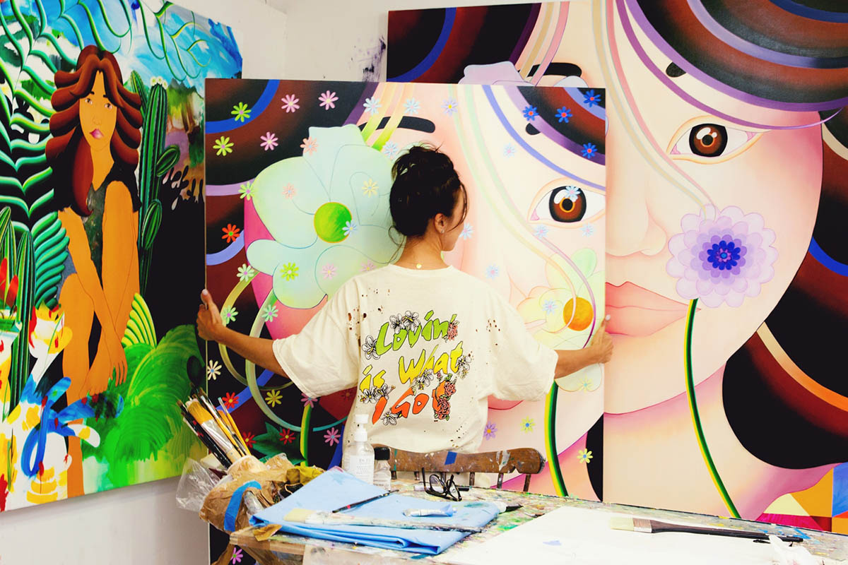 Marcela Florido in her studio. Photo: Mary Kang