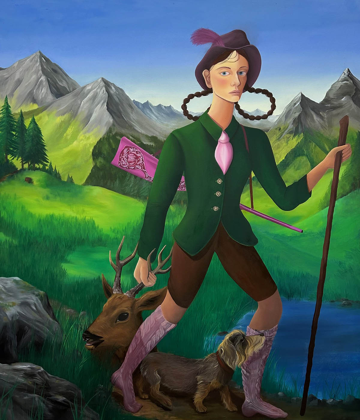 mein wastl und ich, 2024, oil on canvas, 170 x 145 cm