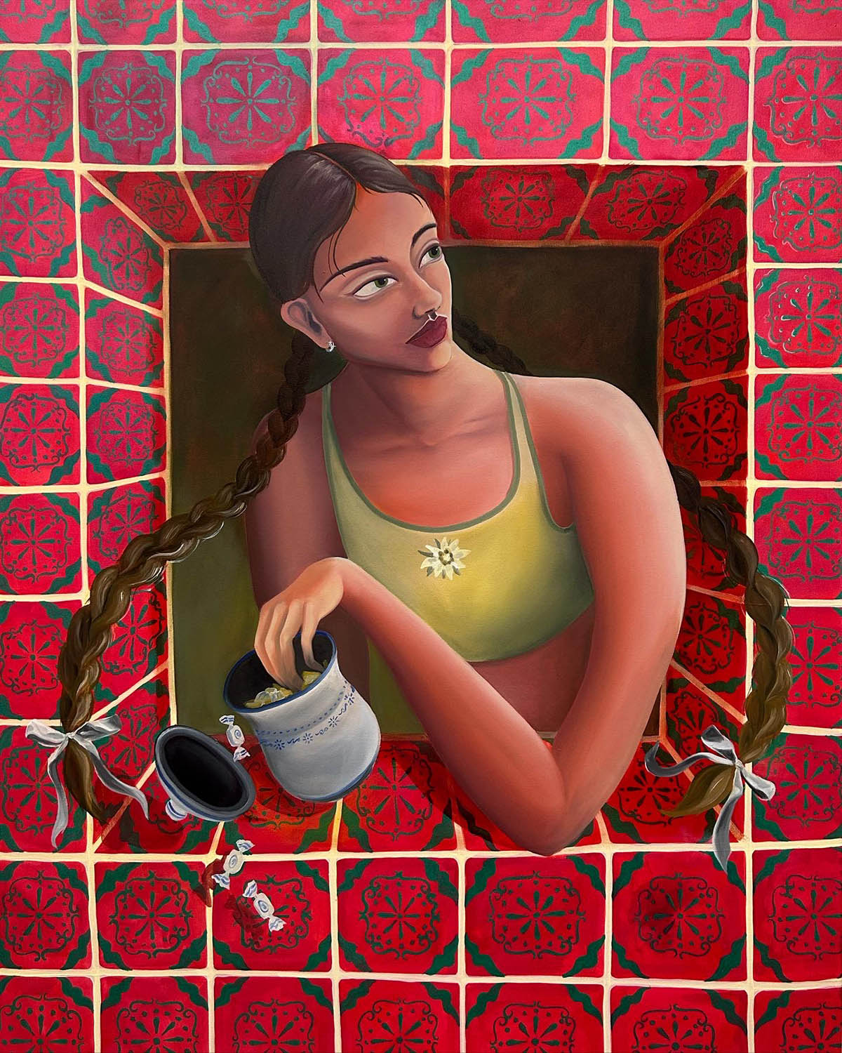 Stollwerk, 2023, oil on canvas, 150 x 120 cm