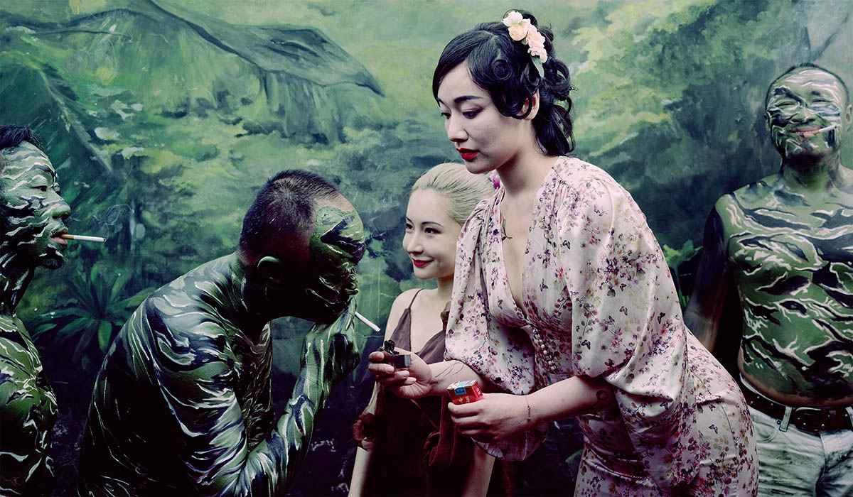Zong Ning, 2021, three artists, 180cm x 105cm