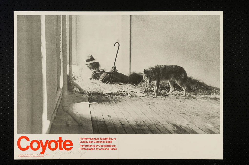 Coyote_Performance by Joseph Beuys, Welsh Arts Council, Cardiff 1978, Foto Caroline Tisdall