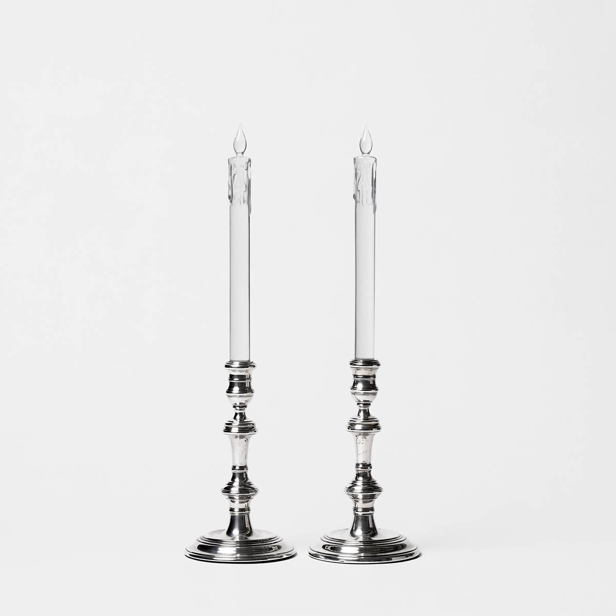 Doppelgänger, 2013, Pure silver candleholders, 3D-printed candles in resin 