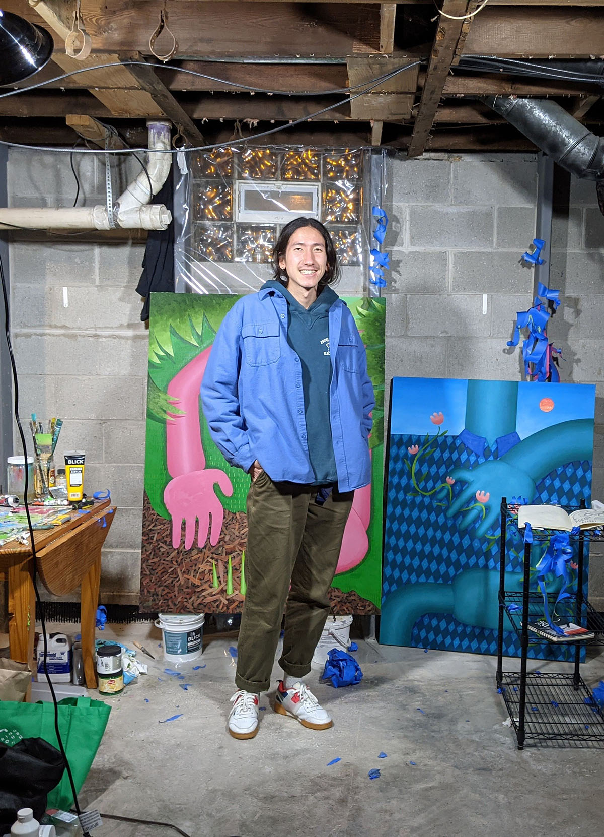 Josiah Ellner in his studio