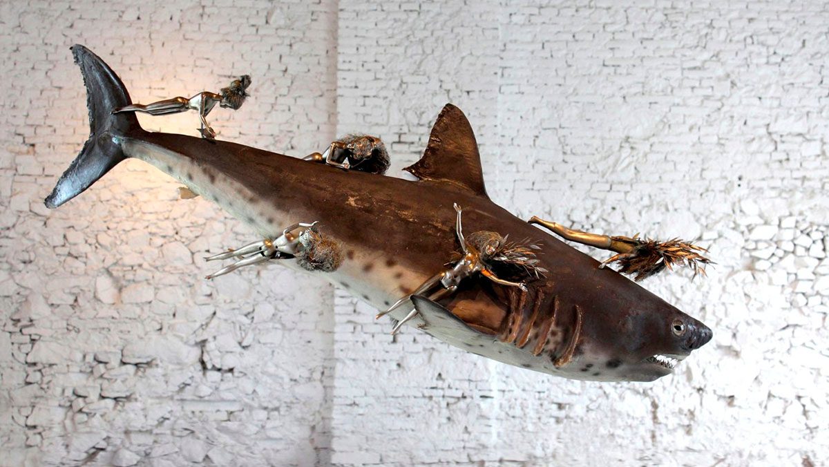 Daniel Spoerri, Putzerfische, 2010. Foto: Susanne Neumann