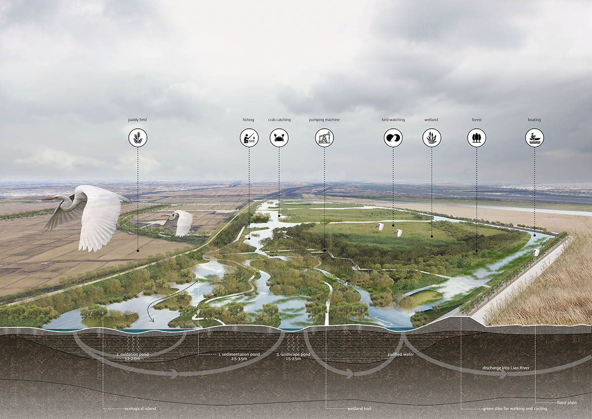 Restored Wetland Aerial View © Jie Han