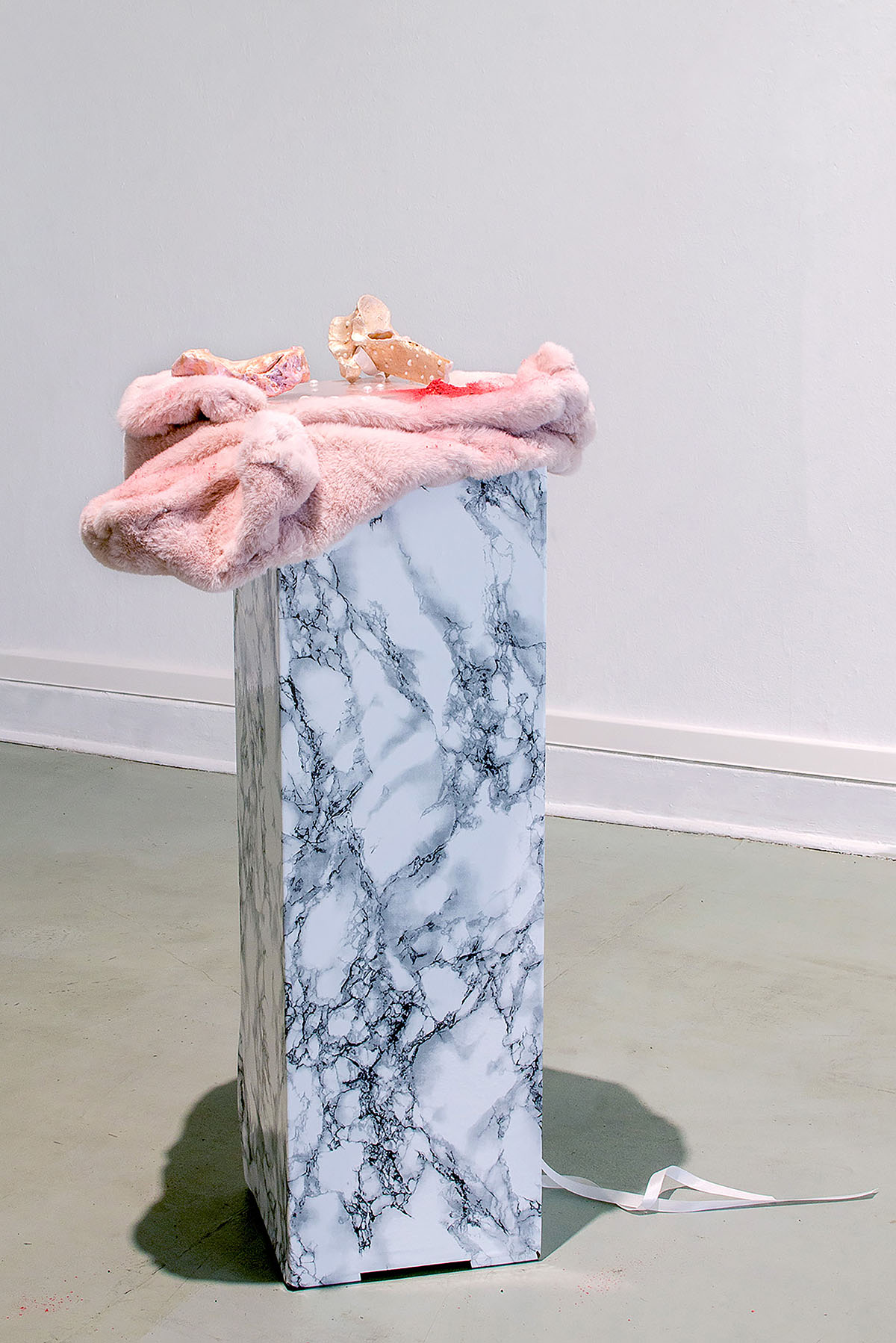 intentional and assured mortality, mixed media installation, 90cm x 30cm 32cm, 2021 