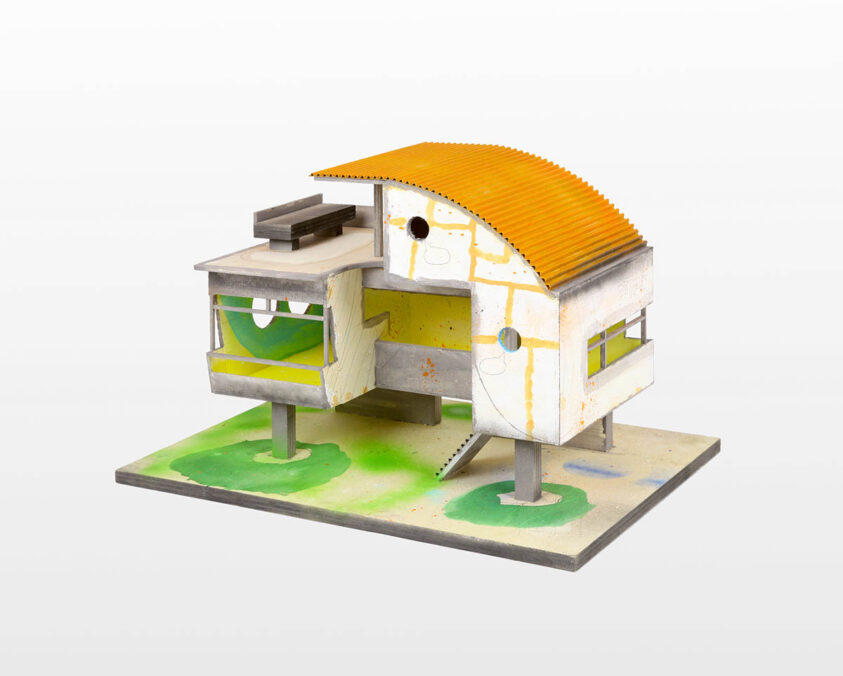 Dreamhouse, I, ohne Datum, Sperrholz Pappe Tempera