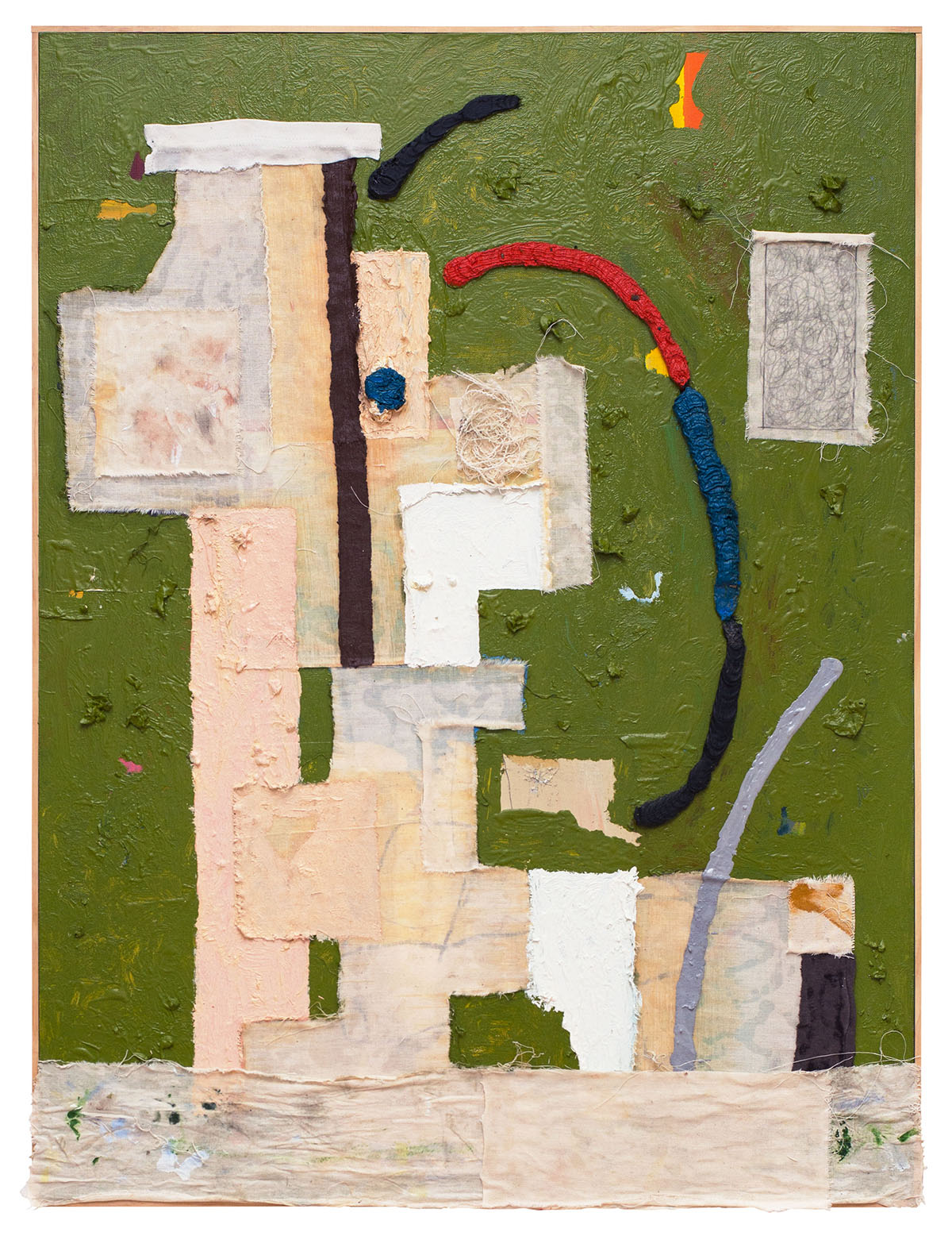 „bud“ / Öl, Acryl und Stoff auf Holz / Künstlerrahmen / 81 x 61 cm / 2015 - 2021