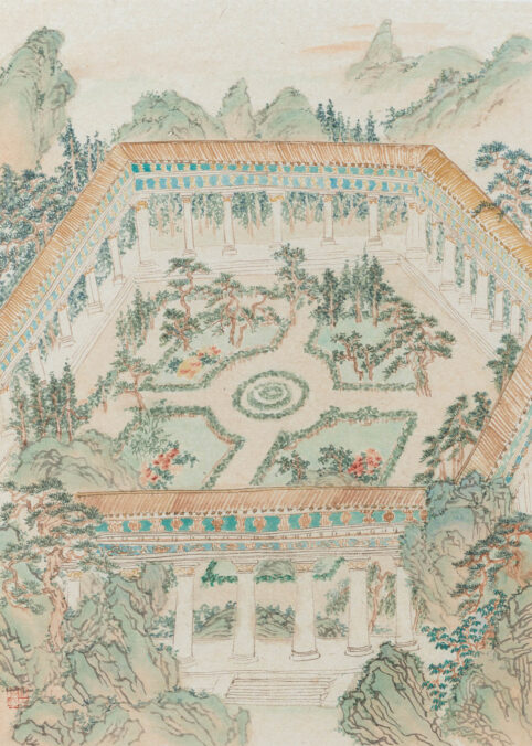 Fu Xiaodong, Persian Garden, No.1,2,3, 2026, ink painting, Chinese ink on rice paper, 45 × 33 cm