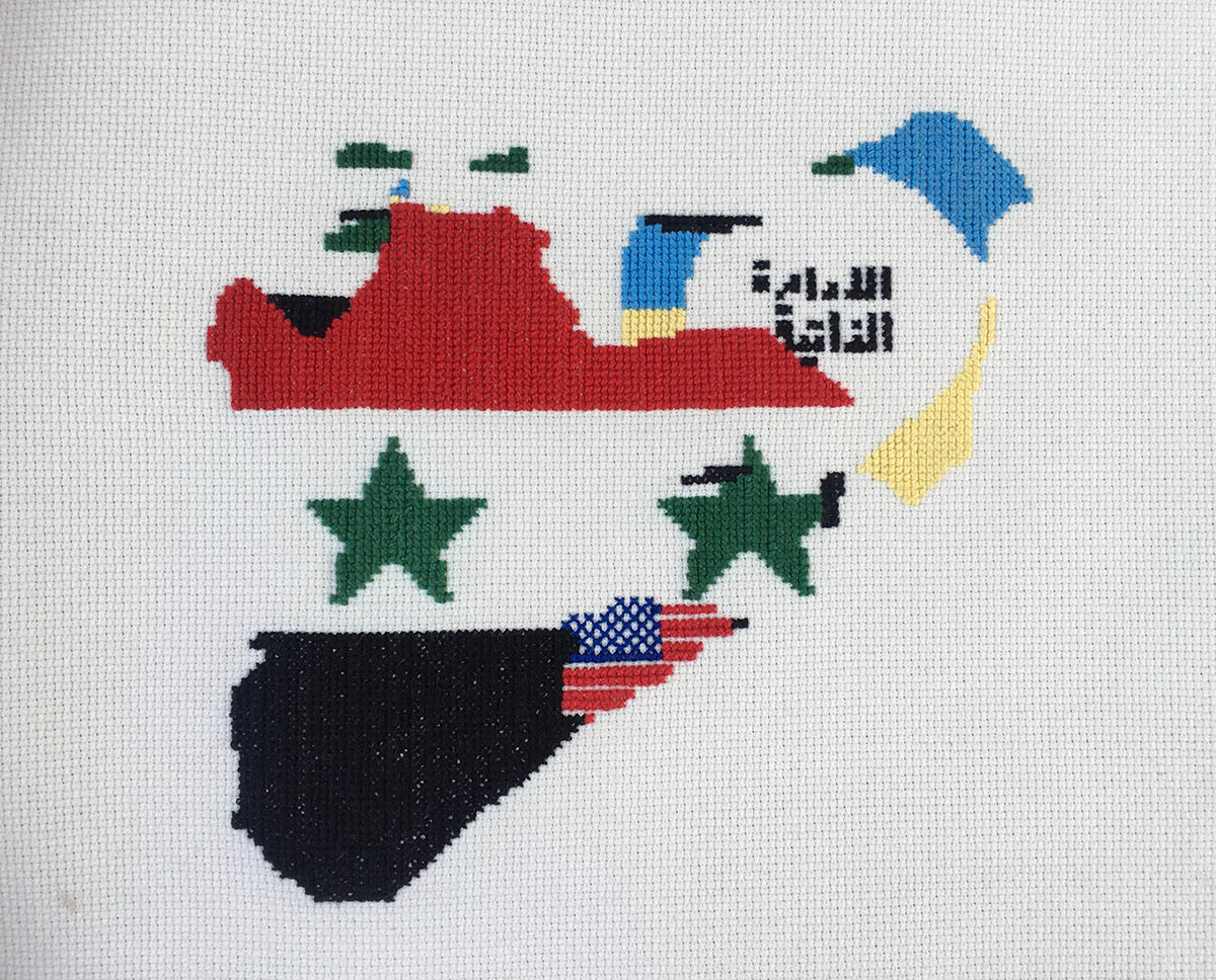 "They Call It the Civil War Map", Syria, January 2021. From the project Searching for the New Dress