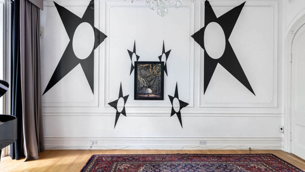 exhibition view: "Of course I know eternity: Wilhelm Traeger + Gray Wielebinski curated by Kollektiv Collective at Austrian Cultural Forum London