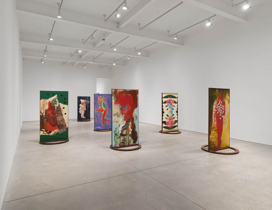 Installation view. Olivia van Kuiken, Bastard Rhyme, Matthew Brown, New York, 2025. Photo: Charles Benton