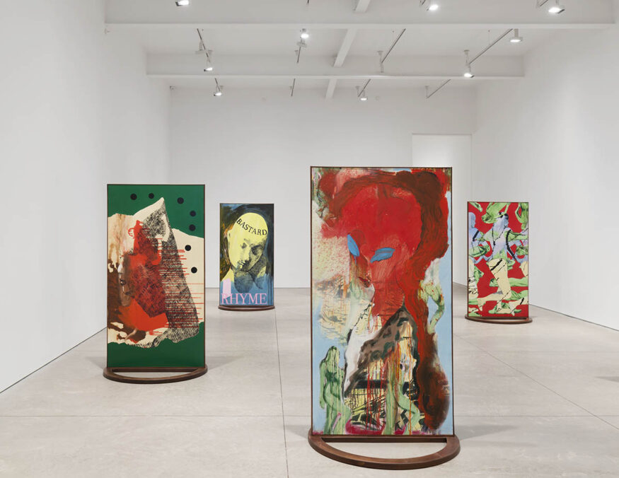 Installation view. Olivia van Kuiken, Bastard Rhyme, Matthew Brown, New York, 2025. Photo: Charles Benton