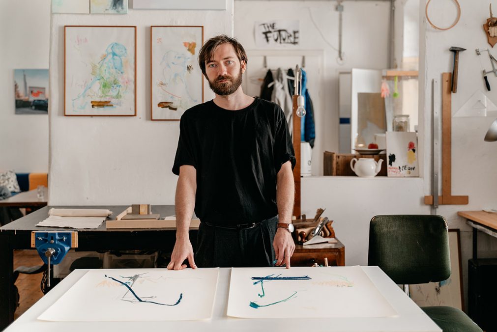 Philipp Renda in his Atelier „The Future“. Photo: Christian Prinz