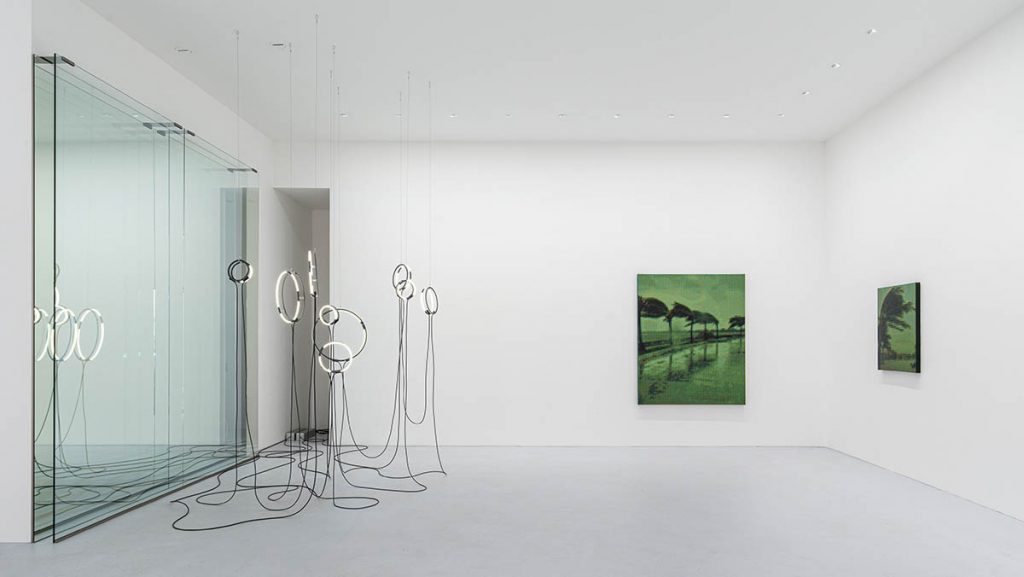 Installation view | poetics of reality (encoded) | brigitte kowanz and troika | Photo: Dirk Tacke