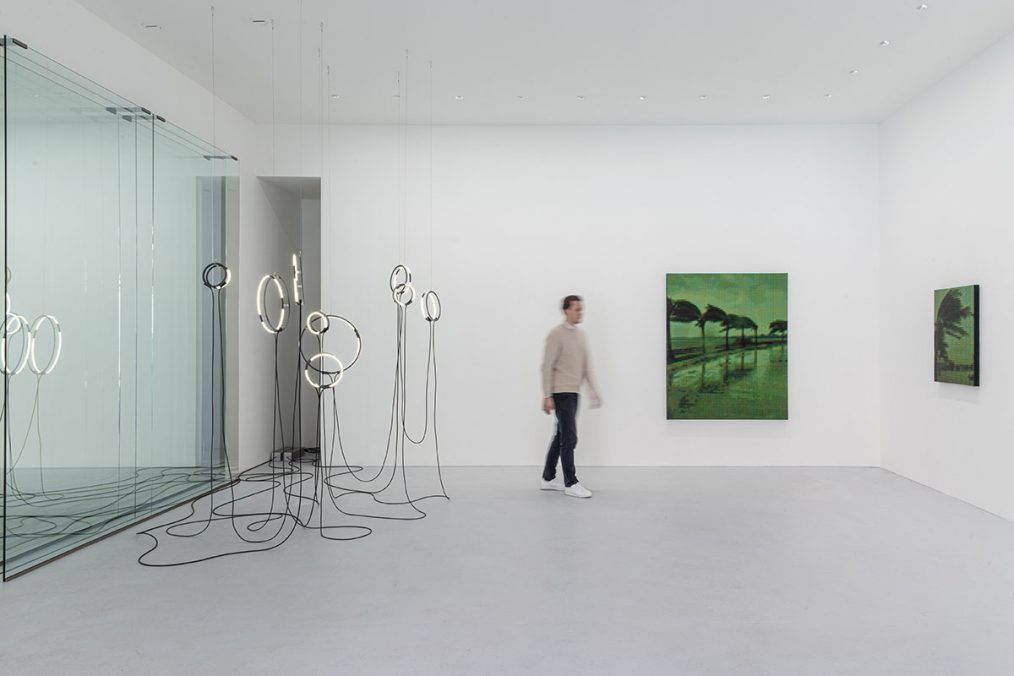 Installation view | poetics of reality (encoded) | brigitte kowanz and troika | Photo: Dirk Tacke