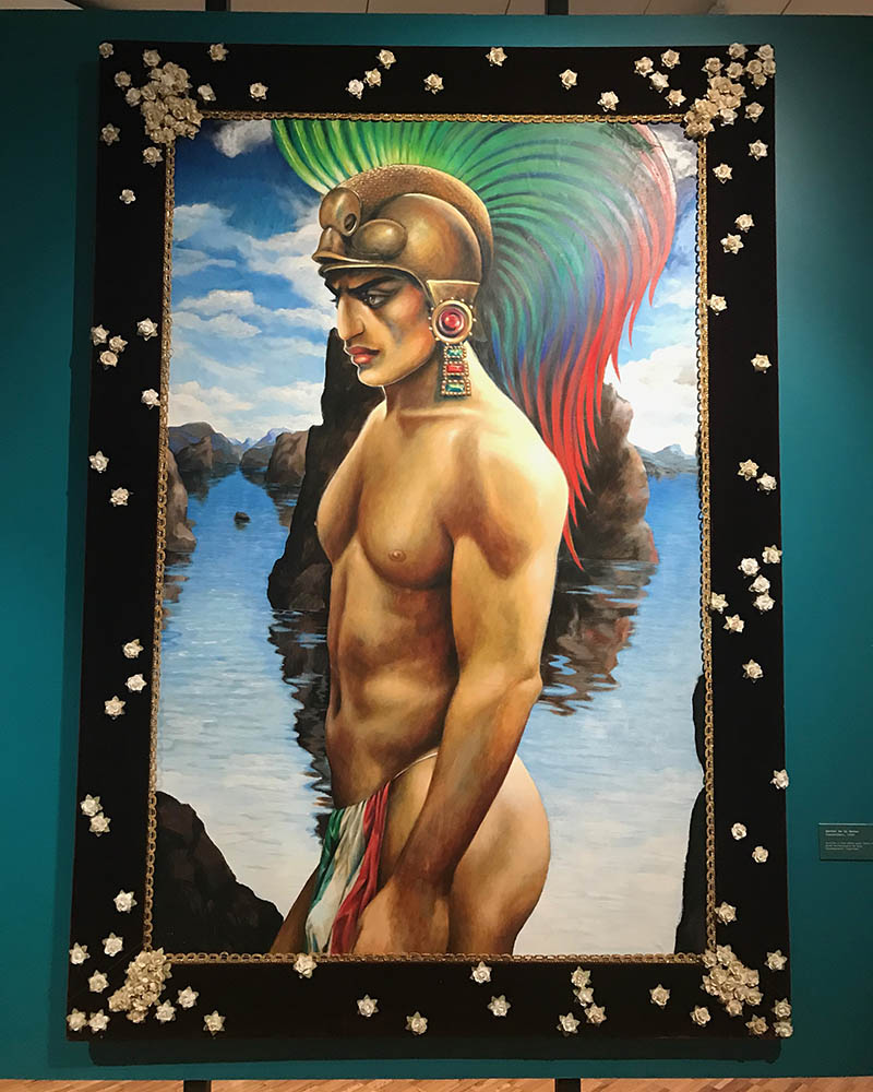 Javier de la Garza, "Captura de Cuauhtémoc," 1986, acrylic on cloth