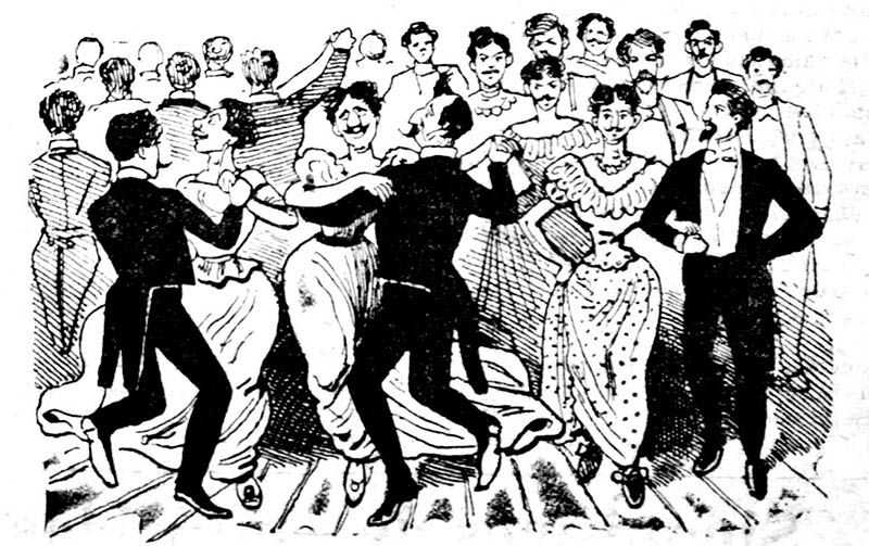 José Guadalupe Posada, "El baile de los 12," 1902, zincograph