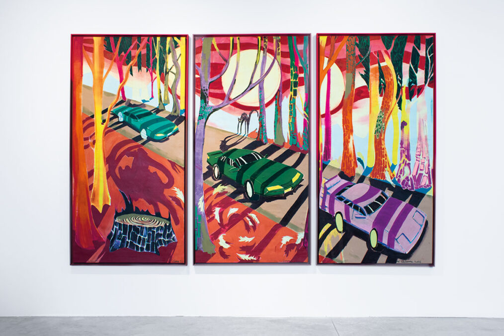 Antoine Carbonne, Slow Down Time, 2025, Oil and acrylic on canvas, 200 x 100 cm. Courtesy Romero Paprocki