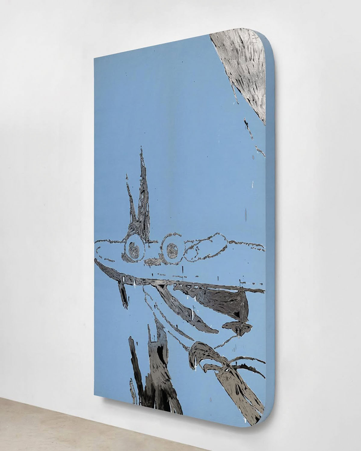 Louis Jacquot, David, 2023, Acrylic and polyurethane on cotton, 208 x 128 cm. Courtesy Romero Paprocki