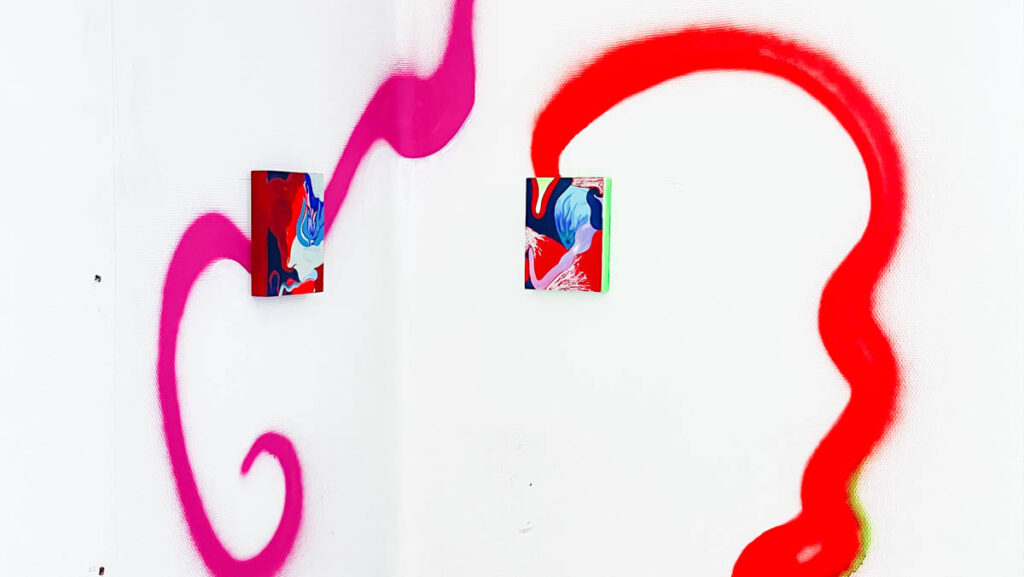 "Some dreams are made of poppy seeds" installation/painting Chris Kroiss, Parallel Vienna. fotocredit Chris Kroiss