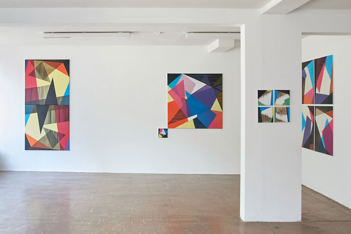 exhibition view. Sabine Aichhorn. Geometrische Gefühle. Hollerei Galerie 2025