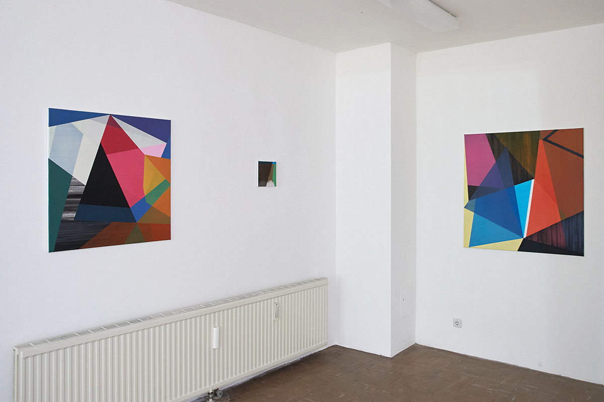 exhibition view. Sabine Aichhorn. Geometrische Gefühle. Hollerei Galerie 2025