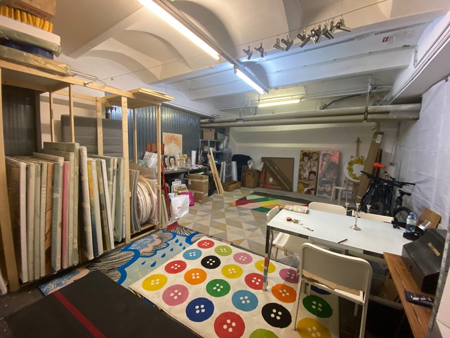 Interior view of Chalk-Levy's Studio