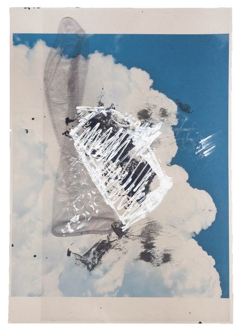 DANIEL SPIVAKOV, Untitled (from Sky Series), 2019. Marker, ink on inkjet print on paper 21 x 29 cm